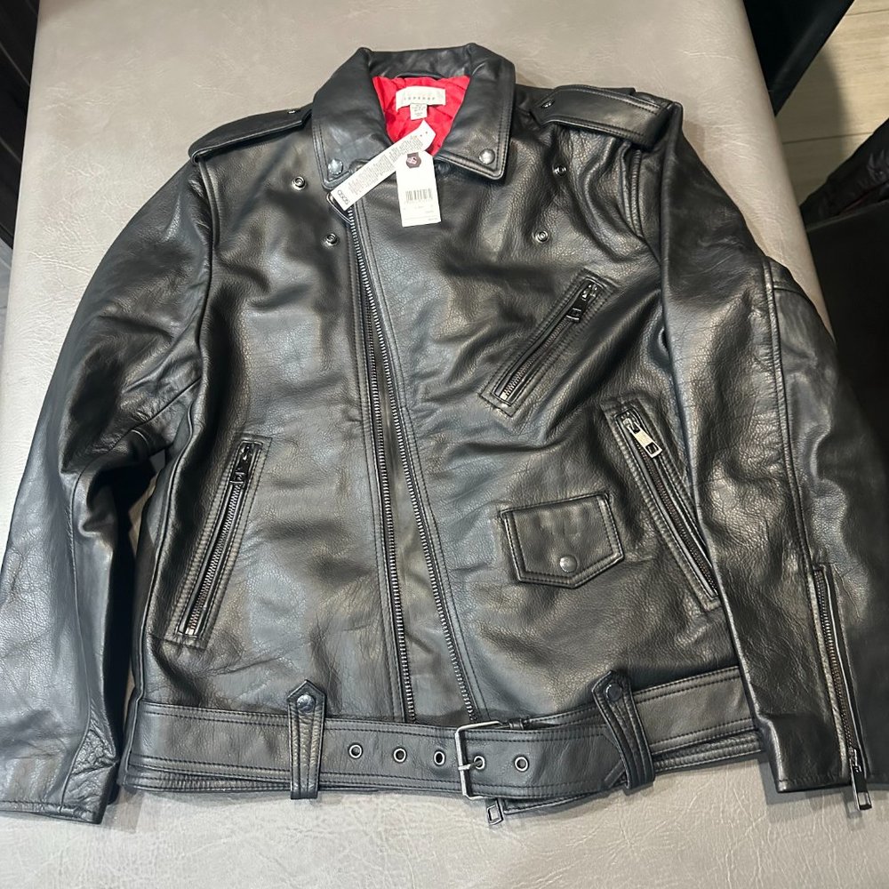 Black Oversized Leather Jacket